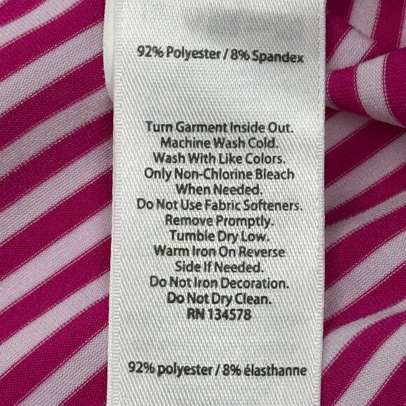 Vineyard Vines Performance Polo Shirt Mens XL Pink Striped Golf Short Sleeve - Picture 6 of 10